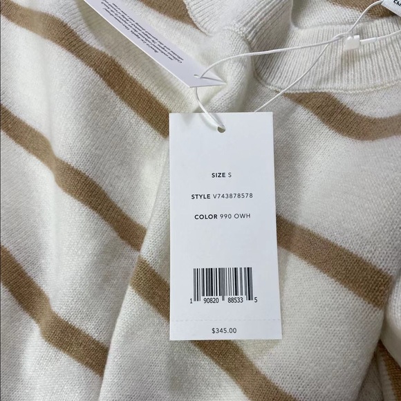 NWT Vince Striped Wool & Cashmere Blend Sweater Jumper - Picture 6 of 6
